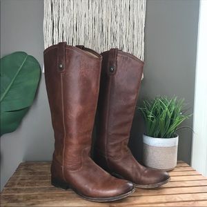 Frye brown pull up boot